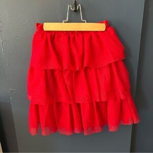 Janie and Jack Red Tiered Skirt